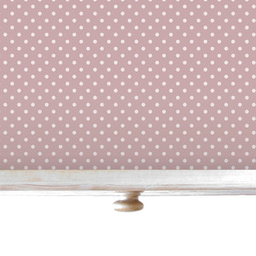 THE MASTER HERBALIST Wipe Clean Drawer Liners Polka Dot Wipe Clean & Unscented Drawer Liners in a PINK POLKA DOT Design