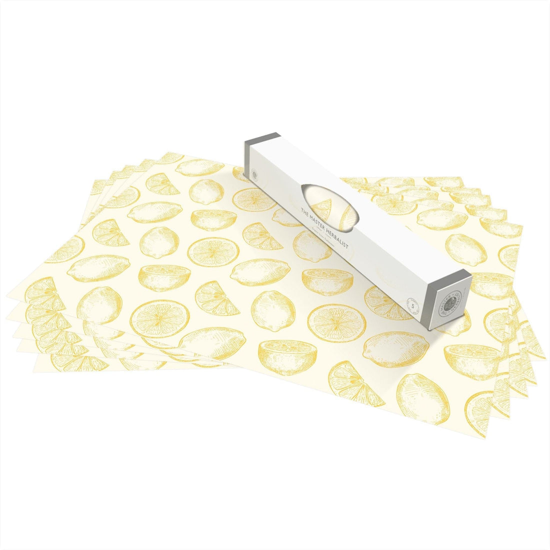 THE MASTER HERBALIST Wipe Clean Drawer Liners Wipe Clean & Unscented Drawer Liners with a YELLOW LEMONS Design